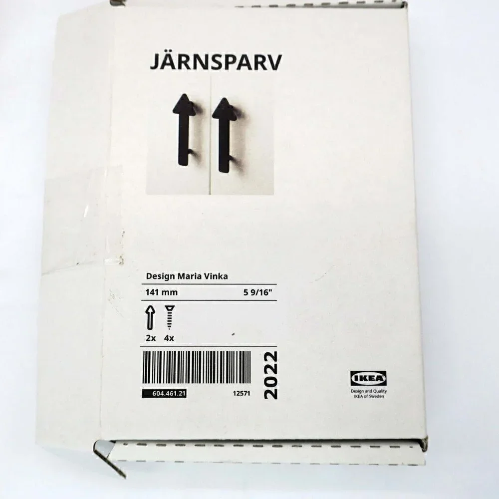 x6 IKEA Jarnsparv Handles Black Arrow 2022 Drawer Cabinet Arrows 5 9/16